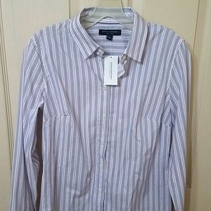 Banana Republic Riley shirt blue pink white size 4